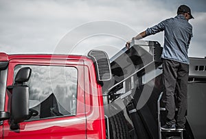 Truck Driver Checking the Load