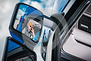 Truck Driver in the Mirror