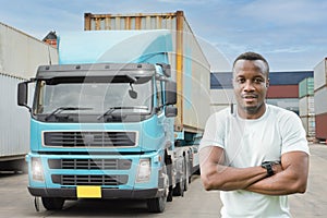 Truck driver Smile confident