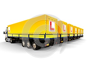 Truck Driving School fleet concept