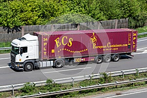 Truck with ECS container