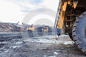 Truck and Electric Shovel in Open Pit