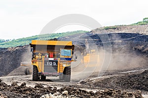 Truck and Electric Shovel in Open Pit