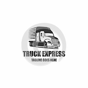 Truck express logo vector design
