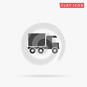 Truck flat vector icon