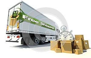 Truck, free shipping urgent service