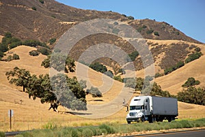 Truck on freeway