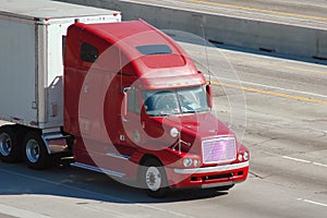 Truck on Freeway