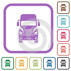 Truck front view simple icons photo