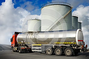 Truck with fuel tank photo