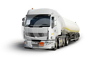 Truck with fuel tank isolated