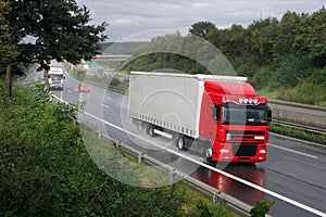 Truck on German Autobahn