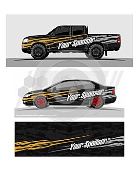 Truck graphics. Vehicles racing stripes background