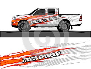 Truck graphics. Vehicles racing stripes background