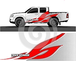 Truck graphics. Vehicles racing stripes background