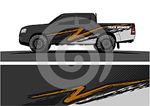 Truck graphics. Vehicles racing stripes background