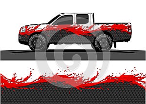 Truck graphics. Vehicles racing stripes background