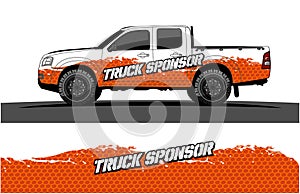 Truck graphics. Vehicles racing stripes background