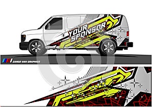 Truck graphics. Vehicles racing stripes background