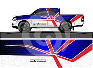 Truck graphics. Vehicles racing stripes vectorbackground