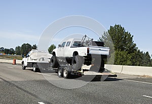 Truck Hauling Another Truck