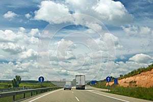 Truck on a highway