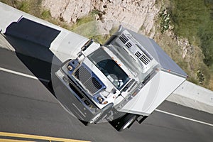 Truck on highway