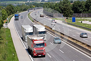 Truck on highway