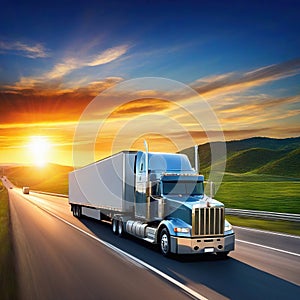 truck highway transportation shipping trailer trucking