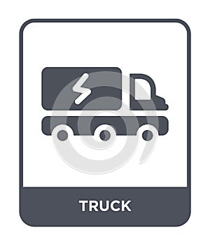 truck icon in trendy design style. truck icon isolated on white background. truck vector icon simple and modern flat symbol for