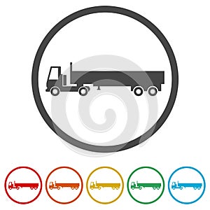 Truck icon, Truck silhouette, 6 Colors Included