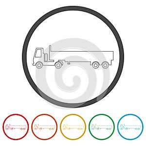 Truck icon, Truck silhouette, 6 Colors Included