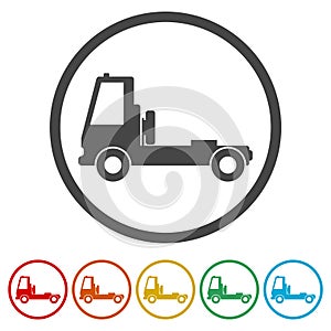 Truck icon, Truck silhouette, 6 Colors Included