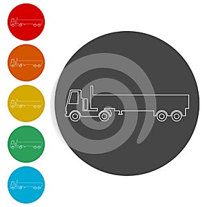 Truck icon, Truck silhouette, Truck simple icon