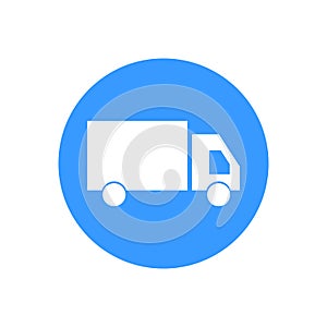 Truck icon vector. Delivery van, service concept, Minimalistic sign