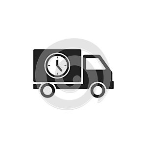 Truck icon vector. Delivery van, service concept. Vector illustration.