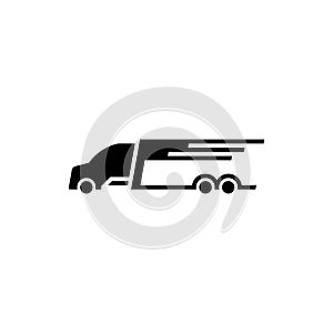 Truck icon vector design illustration. logistics or delivery service logo