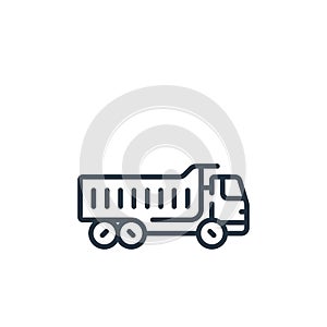 truck icon vector from vehicles transportation concept. Thin line illustration of truck editable stroke. truck linear sign for use