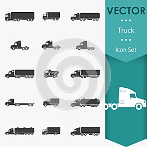 Truck icons vector