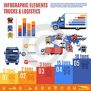 Truck Infographic Set