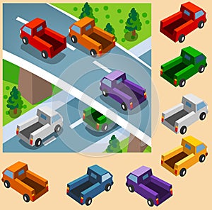 Truck Isometric set