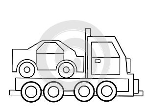 Truck kids educational coloring page