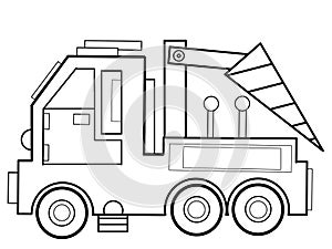 Truck kids educational coloring page