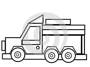 Truck kids educational coloring pages