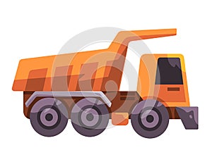 Truck loader construction mining vehicle truck illustration yellow toy yellow orange