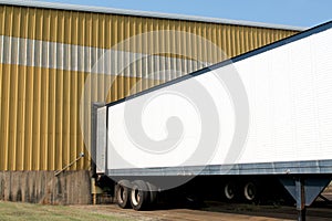 Truck in loading dock