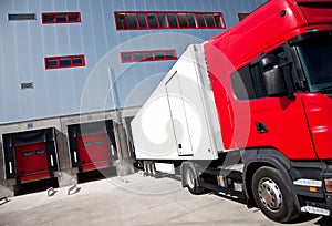 Truck logistics building photo