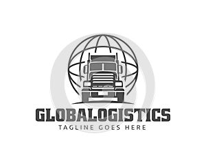 Truck Logo, cargo logo, delivery cargo trucks, Logistic logo