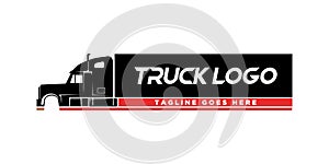 Truck logo design illustration