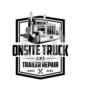 Truck logo design vector template